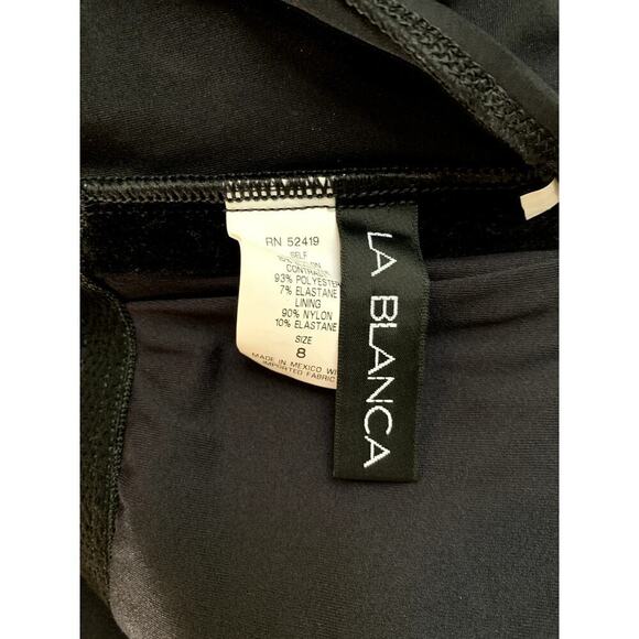 La Blanca Black & White Strapless One Piece Swimsuit Size 8 - Picture 5 of 5